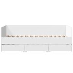 vidaXL Lit de jour avec tiroirs sans matelas blanc 90x190 cm