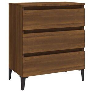 vidaXL Buffet Chêne marron 60x35x69 cm Bois d'ingénierie