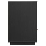 vidaXL Armoire de bureau Noir 40x50x75 cm Bois massif de pin