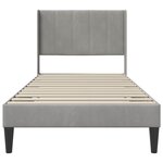 vidaXL Cadre de lit avec tête de lit Gris clair 90 x 200 cm Velours