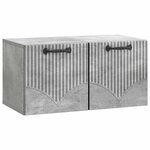 vidaXL Meuble TV mural Gris béton 59 5 x 31 x 30 cm Bois d'ingénierie