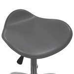 vidaXL Tabouret de salon et spa Gris Similicuir