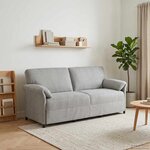 vidaXL Sofa 3 places Gris clair 198 x 83 x 95 cm Velours