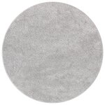 Tapis shaggy vidaXL avec dos en latex gris ø90 cm