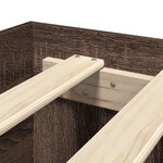 vidaXL Cadre de lit sans matelas chêne marron 90x190cm bois ingénierie