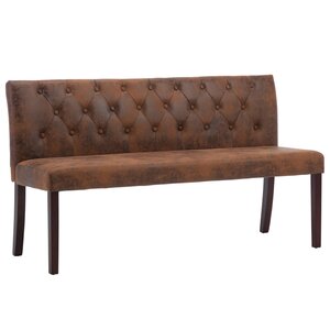 Banc banquette 148 5 x 52 x 84 5 cm similicuir daim marron 02_0010809