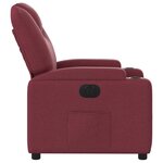 vidaXL Fauteuil inclinable électrique Rouge bordeaux Tissu