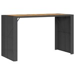 vidaXL Ensemble de bar de jardin 5 Pièces sans coussins noir poly rotin
