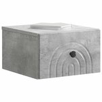 vidaXL Cabinet de chevet mural Gris béton 33 x 34 5 x 20 cm