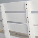 Lit double en bois 120 x 200 cm blanc