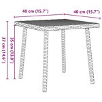 VidaXL Table basse de jardin rectangulaire beige 40x40x37 cm rotin