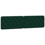 vidaXL Lit avec matelas vert foncé 200x200 cm velours