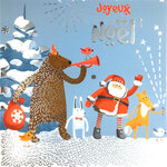 Carte Joyeux Noël avec Enveloppe Blanche 15x15cm