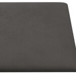 vidaXL Tête de lit murale 12 Pièces Gris foncé Velours
