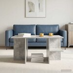 vidaXL Table basse Gris béton 87 x 50 x 45 cm Bois d’ingénierie