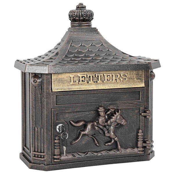 vidaXL Boîte aux lettres murale avec stockage Bronze 40 5 x 16 x 45 cm
