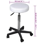 vidaXL Tabouret de bureau Blanc