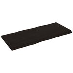 vidaXL Dessus de table bois massif traité bordure assortie