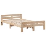 vidaXL Cadre de lit sans matelas 135x190 cm bois de pin massif