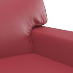 vidaXL Canapé à 2 places Rouge bordeaux 120 cm Similicuir