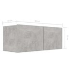 vidaXL Ensemble de meubles TV 8 Pièces Gris béton Bois d'ingénierie