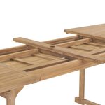 vidaXL Ensemble à manger de jardin 9 Pièces 180-280x100x75 cm Teck massif