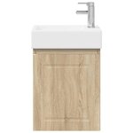 vidaXL Meuble de salle de bain avec robinet Chêne Sonoma