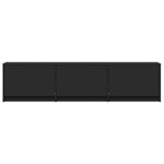 vidaXL Meuble TV avec LED Noir 165 x 34 x 40 cm Bois d’ingénierie