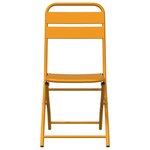 vidaXL Chaises de jardin pliantes 2 pièces Jaune Moutarde 42x52x82 cm Acier thermolaqué