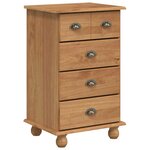 vidaXL Commode ASKIM Marron 45 8 x 40 x 79 cm Bois de pin massif