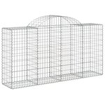 vidaXL Paniers à gabions arqués 50 Pièces 200x50x100/120 cm fer galvanisé
