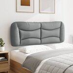 vidaXL Coussin de tête de lit Hvar gris clair 137 cm tissu