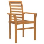 Set de salle à manger jardin vidaXL 7 pièces en bois massif teck