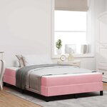 vidaXL Lit boxspring avec matelas Rose 120 x 190 cm Velours