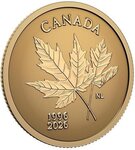 Pièce de monnaie en Or 1 Dollar g 0.5 Millésime 2026 CANADA ARBOREAL EMBLEM