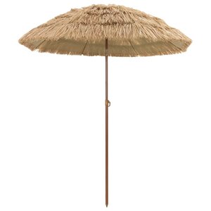 vidaXL Parasol de plage Marron Ø 160 x 196 cm Acier
