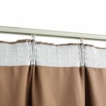 vidaXL Rideaux occultants avec crochets 2 Pièces Taupe 140x245 cm