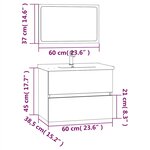 vidaXL Ensemble de meubles de salle de bain 2 Pièces Chêne fumé