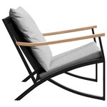 vidaXL Chaises de jardin avec coussins lot de 2 noir acier
