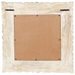 vidaXL Miroir Blanc 50x50 cm Bois de manguier massif
