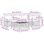 vidaXL Ensemble de canapés d'extérieur 6 pc Blanc et crème Polyester