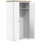 vidaXL Garde-robe BODO blanc marron 99x53 5x173 cm bois massif de pin