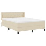 vidaXL Lit coffre avec matelas crème  160 x 200 cm - Tissu.