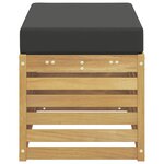 vidaXL Banc de Jardin Bois d'Acacia Massif Blanc