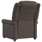 vidaXL Fauteuil de massage inclinable électrique marron brillant