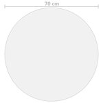 vidaXL Protecteur de table transparent Ø 70 cm 1 6 mm PVC