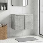 vidaXL Cabinet de Salle de Bain Mural Gris béton 62 5 x 44 5 x 50 cm