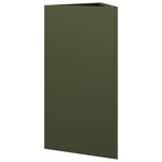 vidaXL Jardinières 2 Pièces vert olive triangulaire 40x34 5x70 cm acier