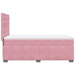 vidaXL Sommier à lattes de lit avec matelas Rose 90x190 cm Velours
