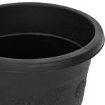 vidaXL Pots de plantes 6 Pièces Noir Ø 30 x 25 cm Plastique